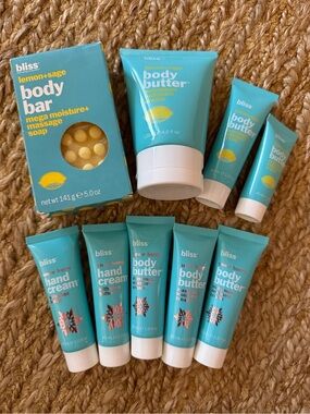 Bliss Lemon Sage Snowberry Assorted Lot of Nine Body Products NEW Sealed